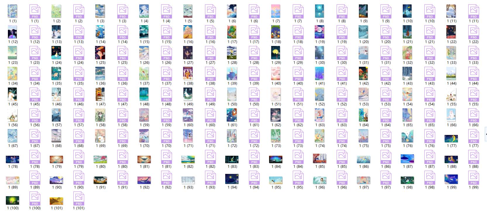 psd绘画背景素材,梦幻背景素材高级感绘画