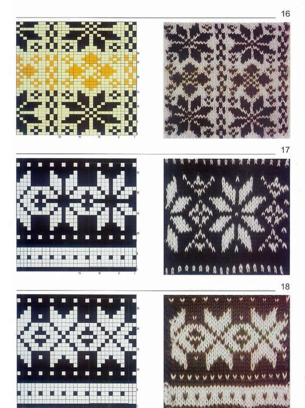 很美的提花毛衣四款附图解,一些漂亮的提花毛衣花样推荐