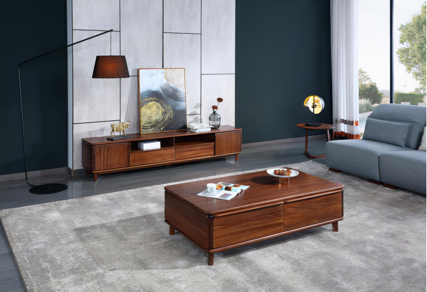 胡桃色电视柜款式大全完整版,黑胡桃电视柜怎么选择