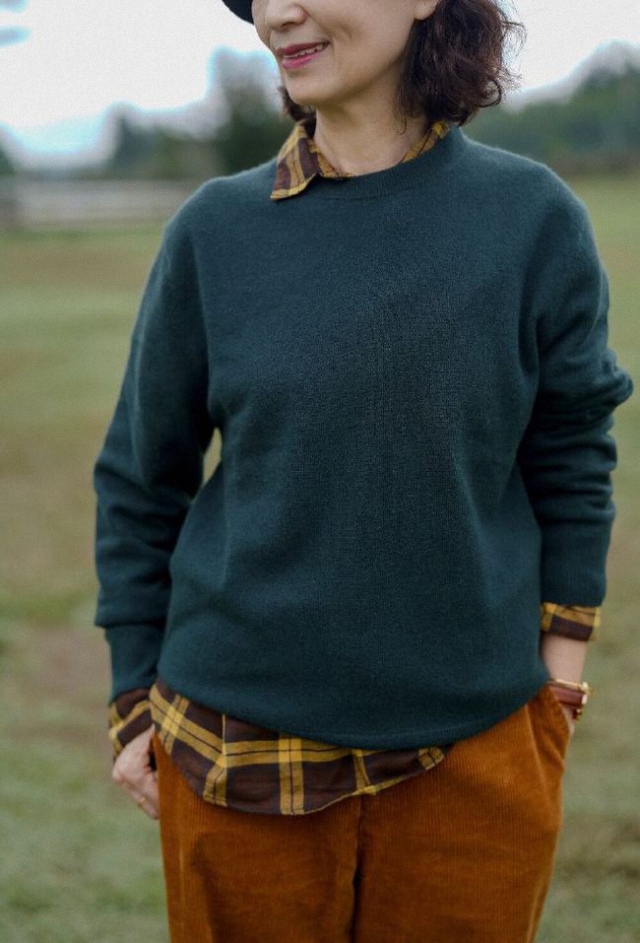 三木穿搭秋冬姜黄色针织衫,三木针织衫配什么上衣