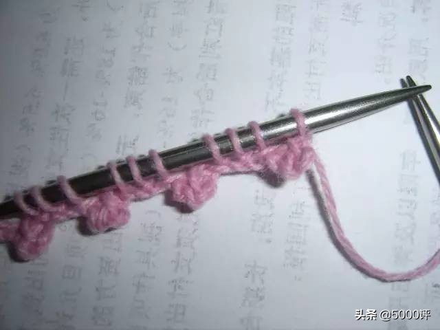 平针狗牙边收针编织教程,编织狗牙针教程