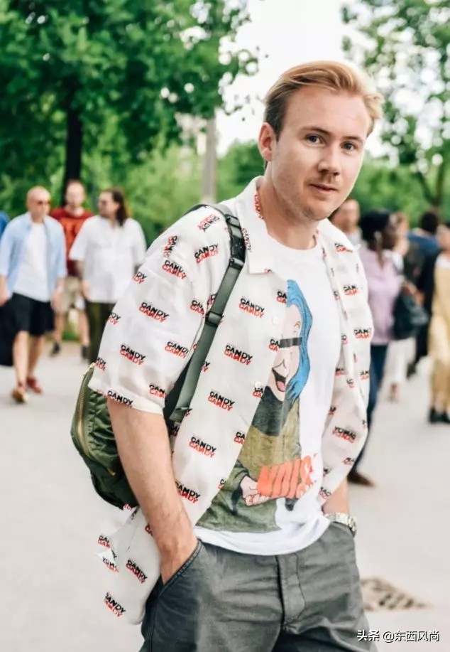 衬衣式t恤男穿搭,t恤最新潮穿法男