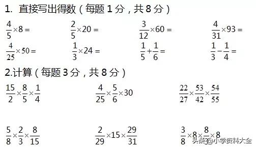 苏教版数学六年级上册第二单元复习,六年级数学苏教版第二单元例1