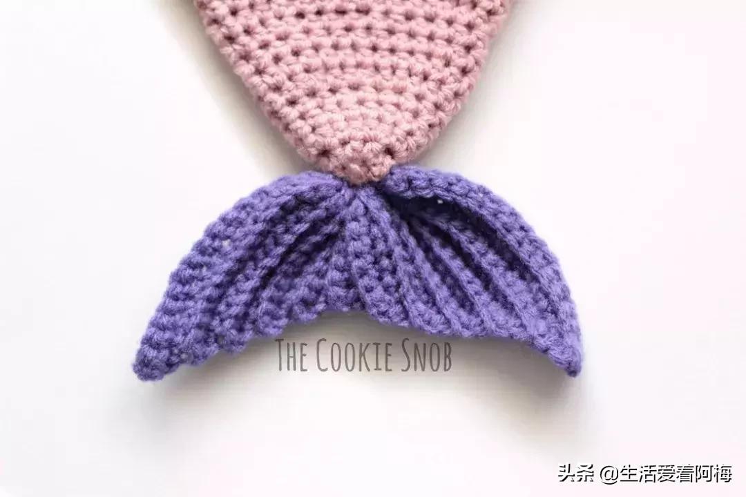 钩针美人鱼包包玩偶图解,美人鱼包包头部钩针教程