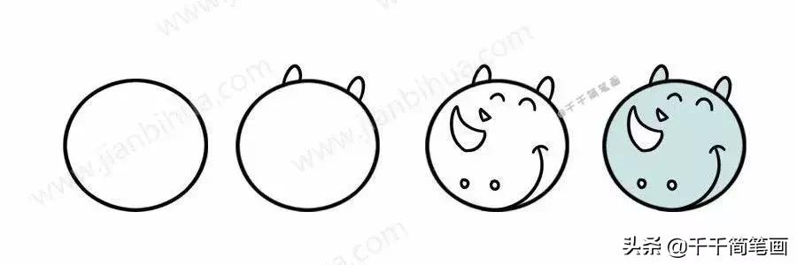 超级可爱的简笔画动物头像,呆萌小动物头像图片简笔画