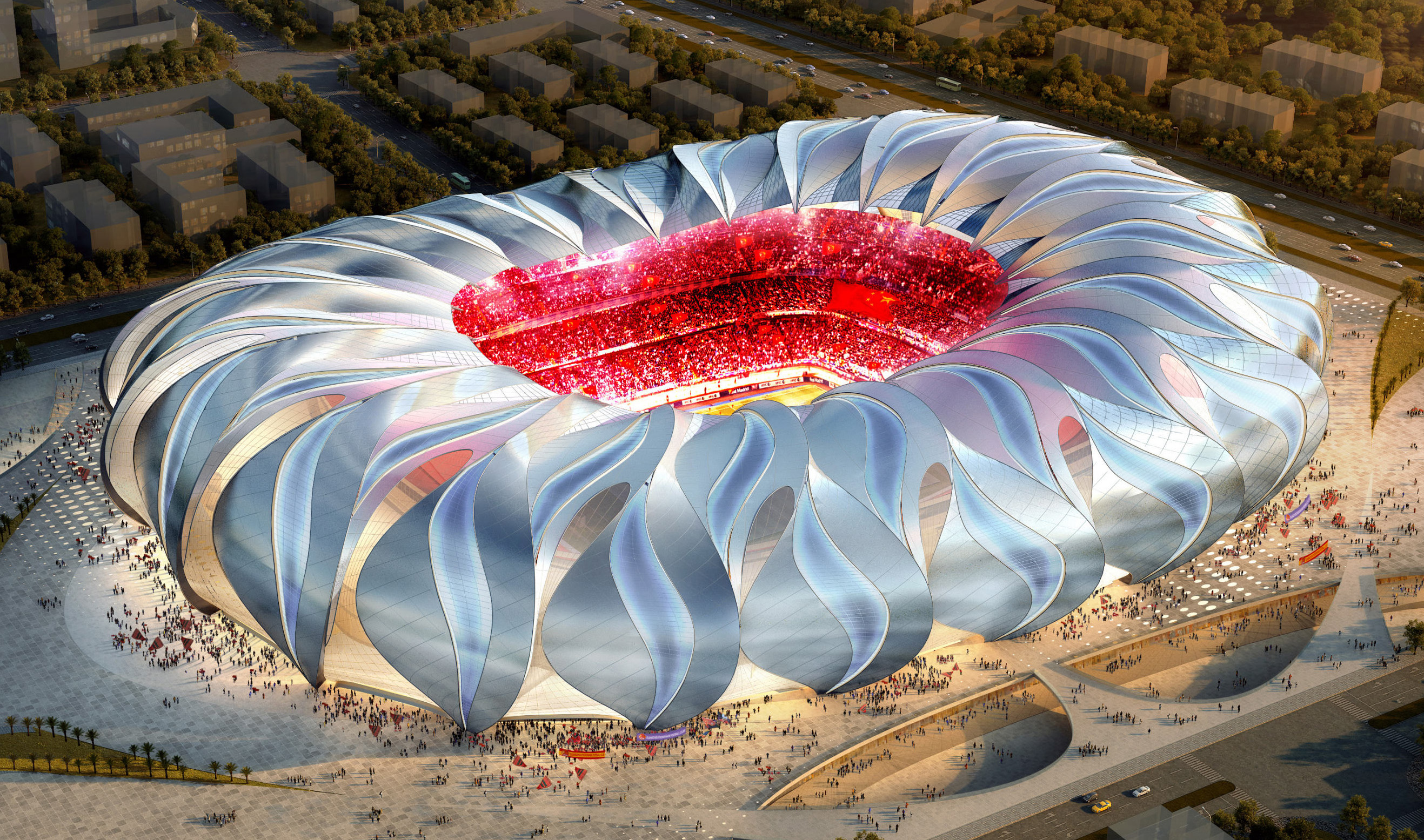 恒大新足球场创意,恒大新球场与世界顶级球场对比