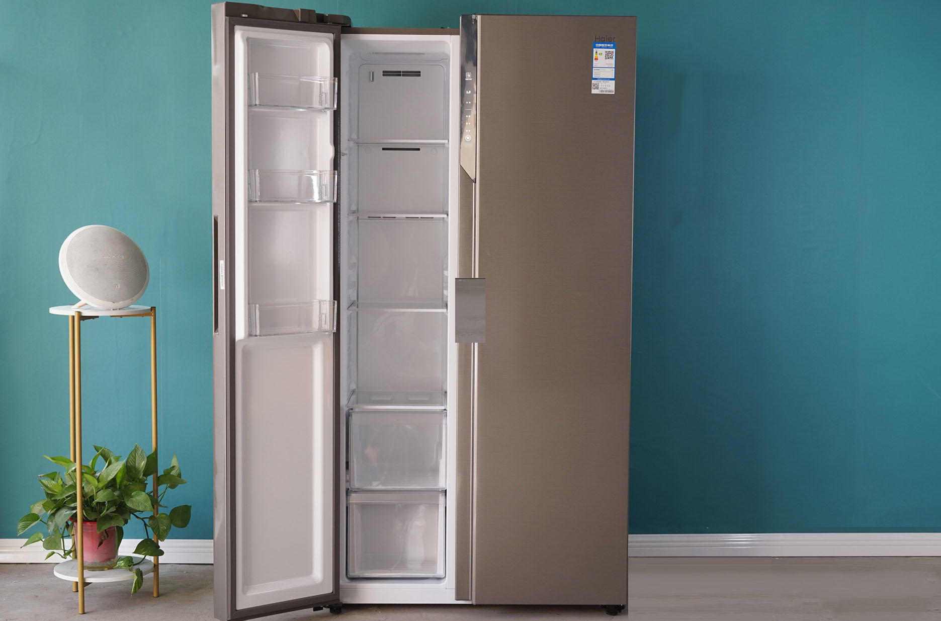 647mm纤薄机身，时尚设计：海尔BCD-515WDPD对开门冰箱