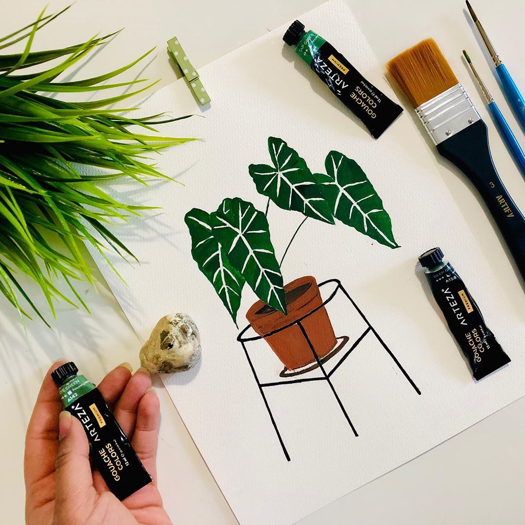 清新水彩手绘花卉插画,高级感的花卉插画