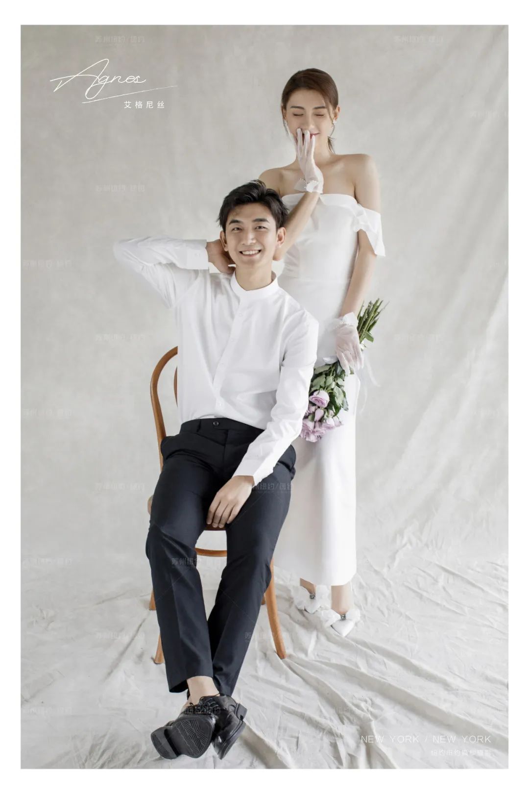 彩纱森系油画风格婚纱照,一眼就惊艳的法式油画风婚纱照