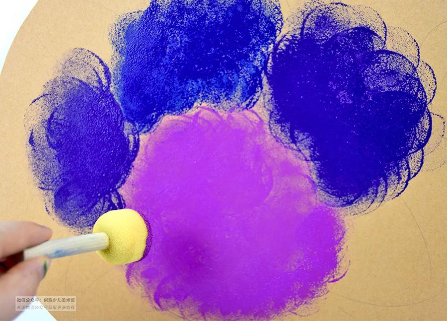 儿童画水粉画教学简单6-9岁风景画,水粉画太阳儿童简单教程