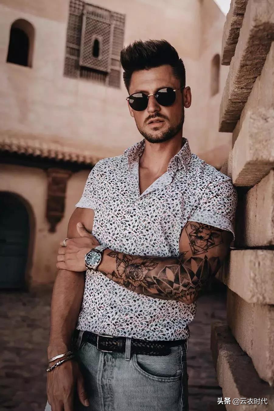 男士时尚简约双扣腰带,腰带男简约潮流时尚