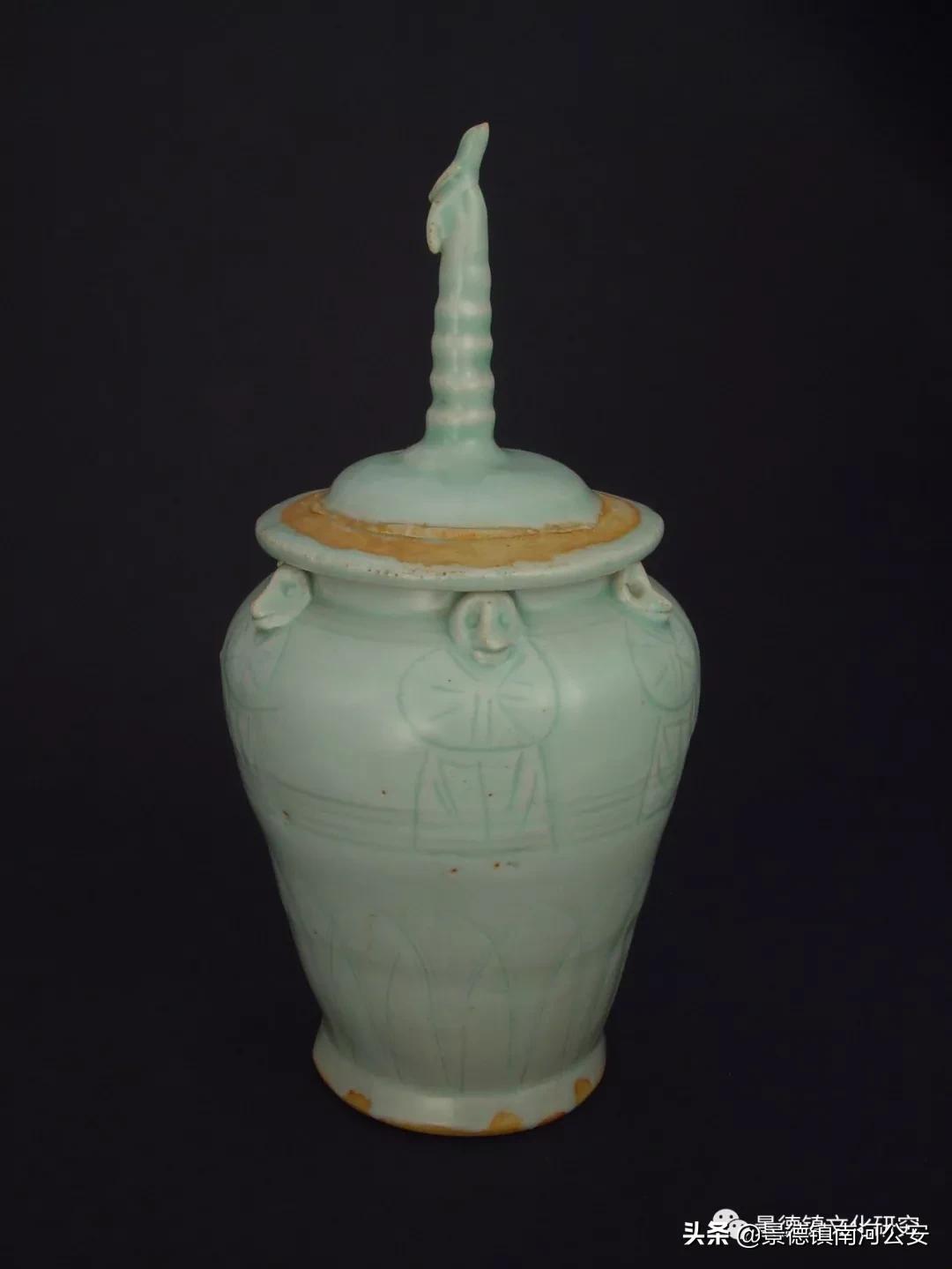 瓷器鉴定宋元青白瓷的时代特征,宋元时期景德镇青白瓷佛像底座