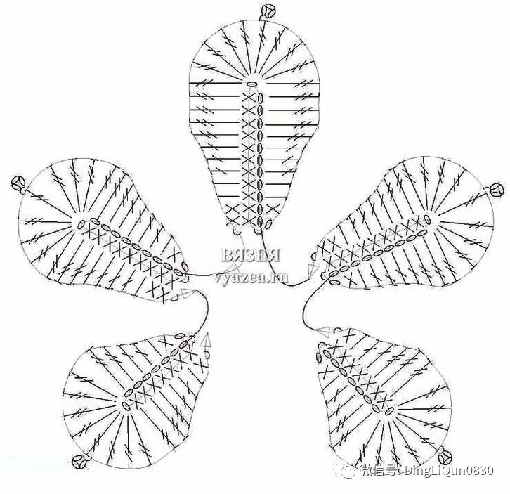 树叶钩针编织大全图解,树枝树叶的编织图解