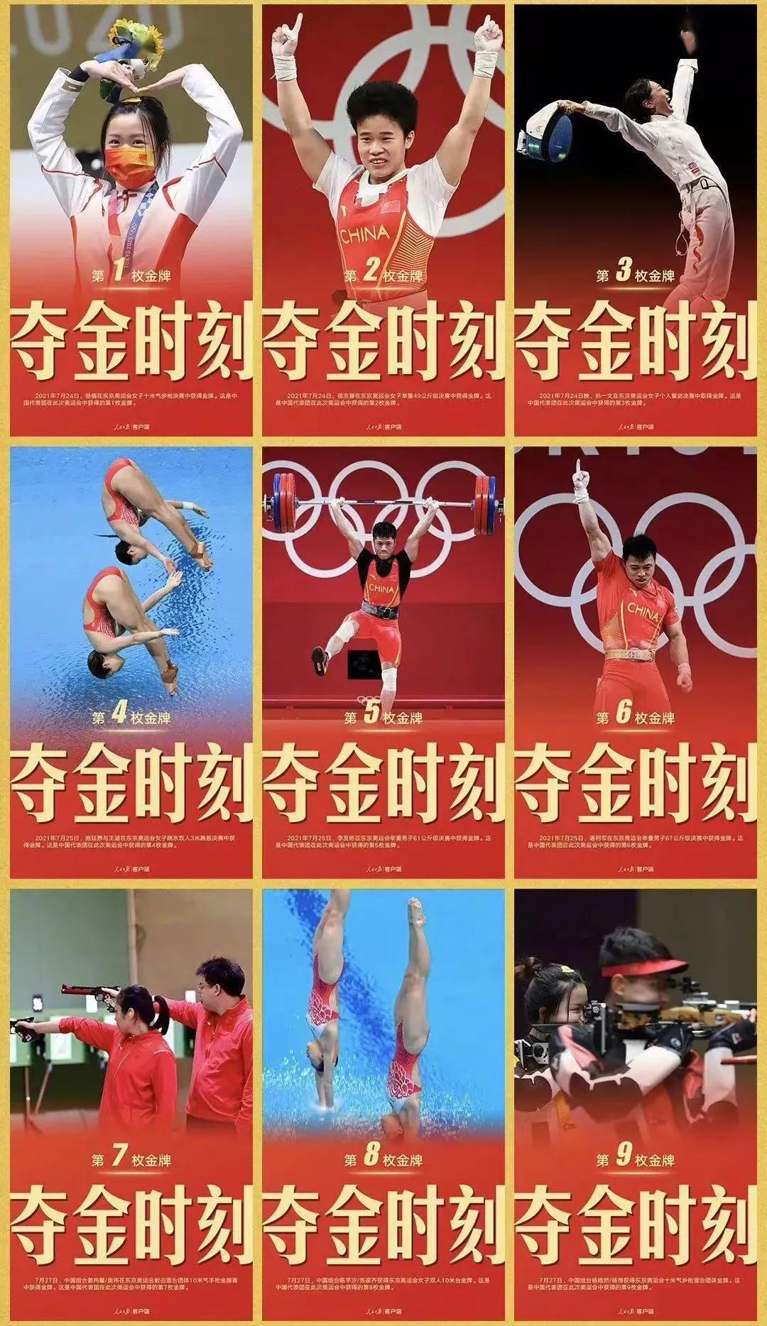 东京奥运会中国金牌夺冠回忆,2021年东京奥运会中国队金牌