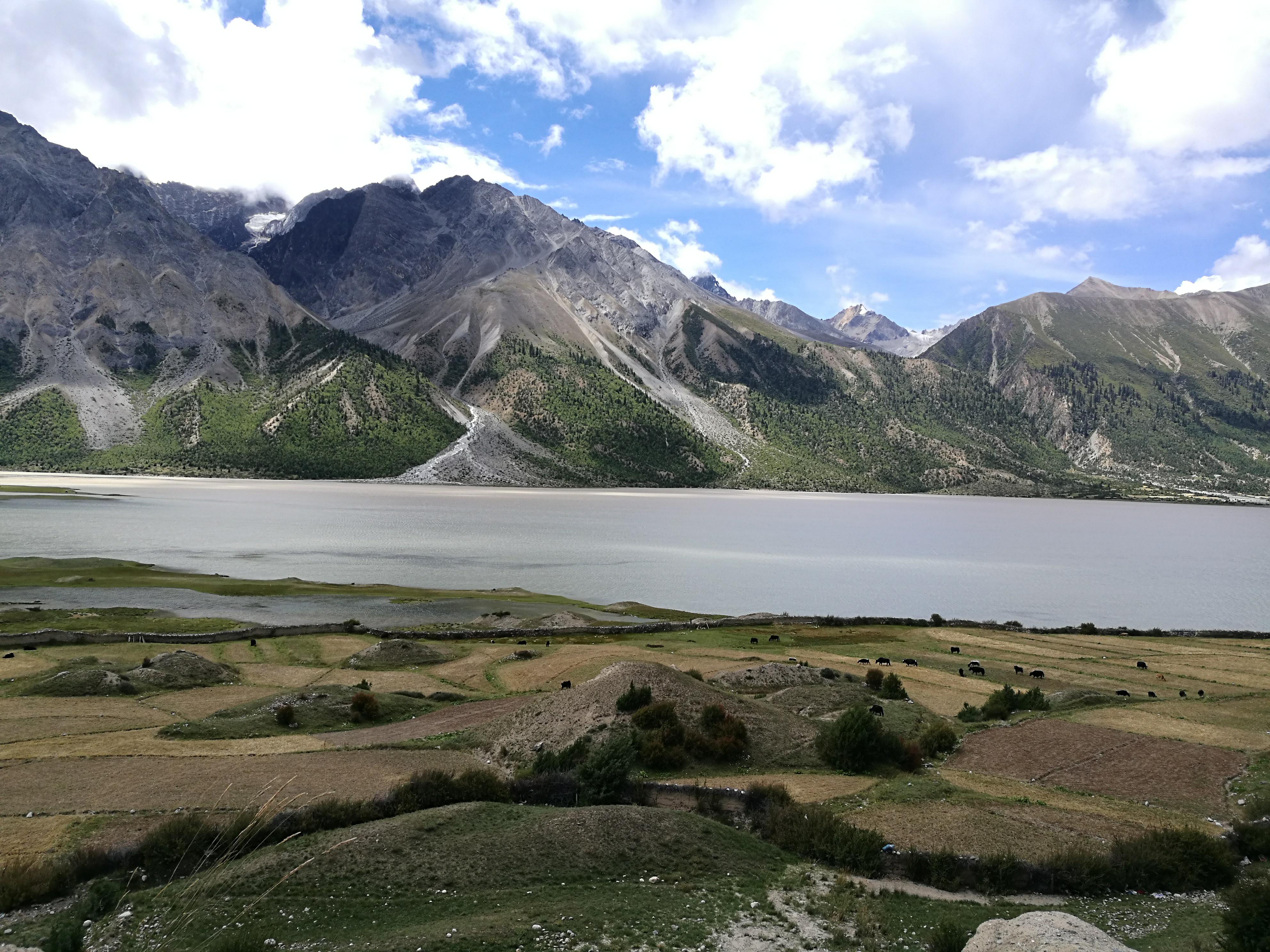 西藏第八天雪山下的然乌湖,从安徽到来西藏古冰川旅游攻略