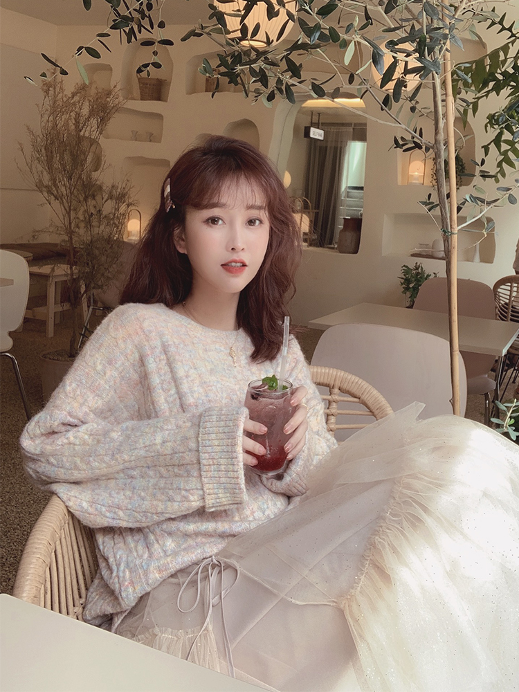 可爱慵懒毛衣穿搭,可爱慵懒毛衣中长