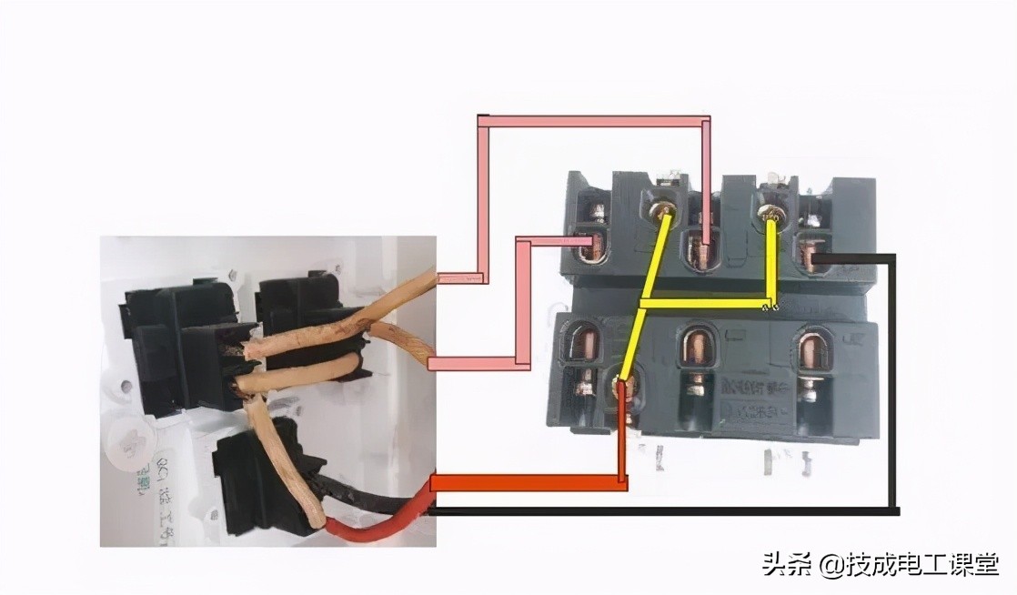 照明联动开关原理图,电灯三个开关控制一个灯的接线图