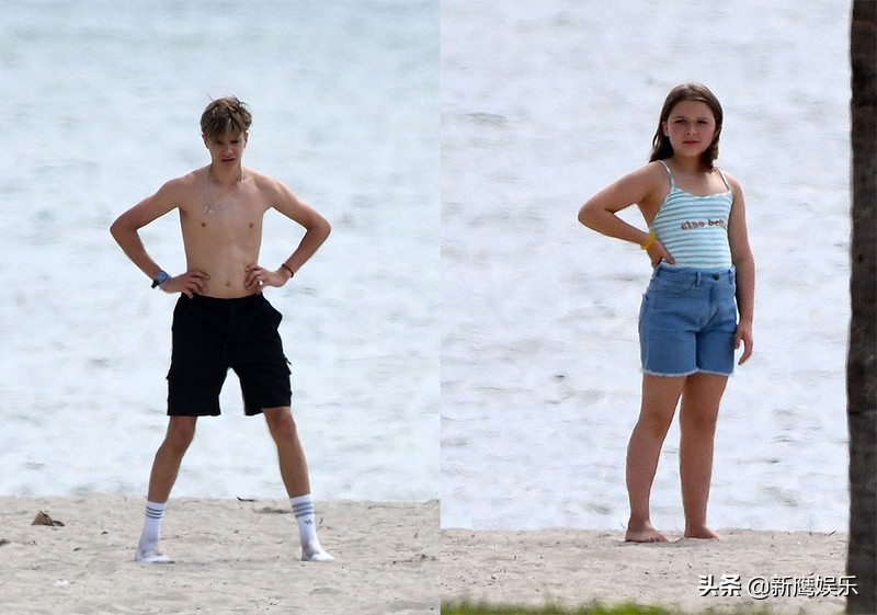 小贝儿子踢足球,贝克汉姆小七小时候