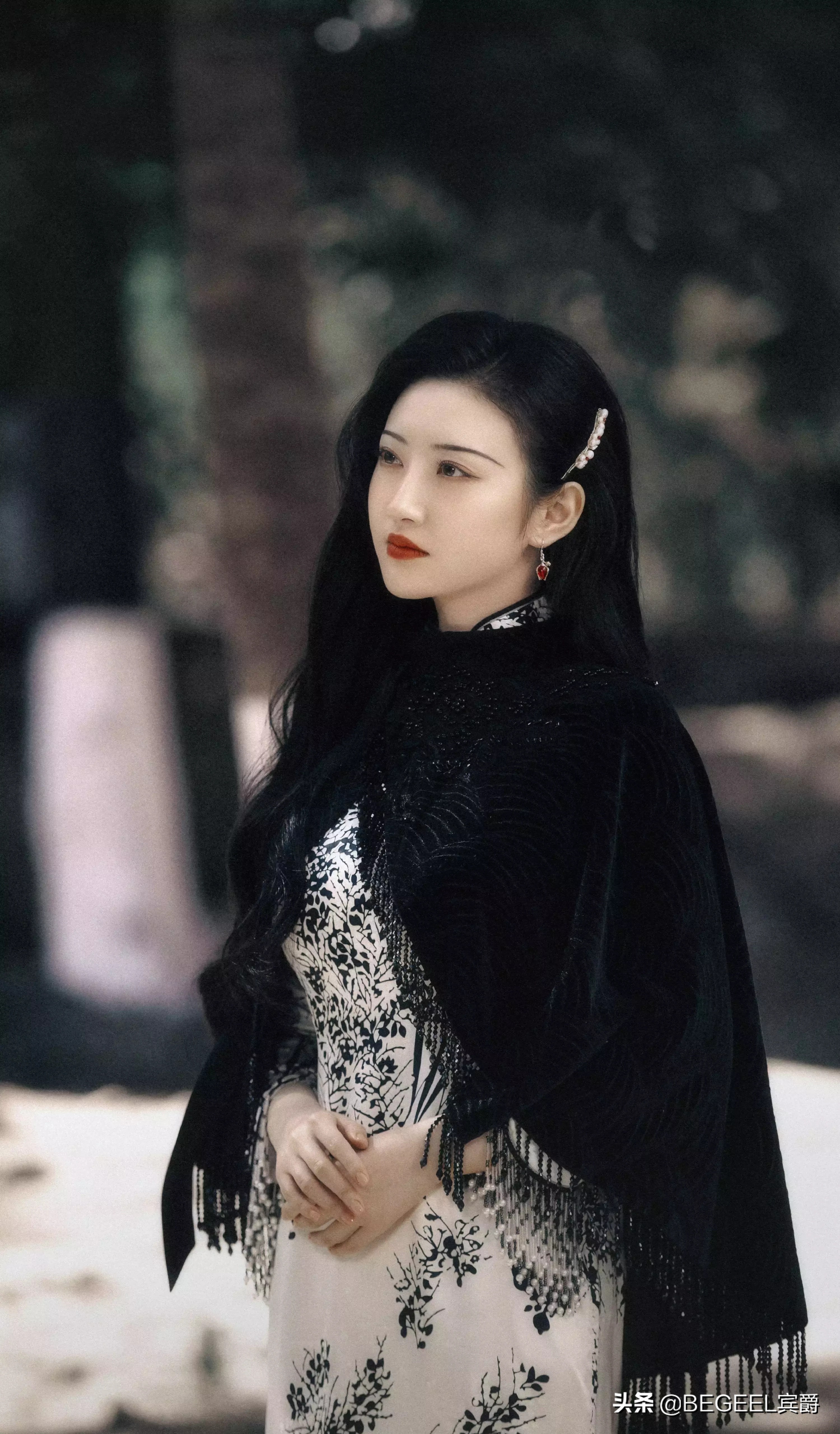 景甜的旗袍风,景甜时尚优雅小旗袍