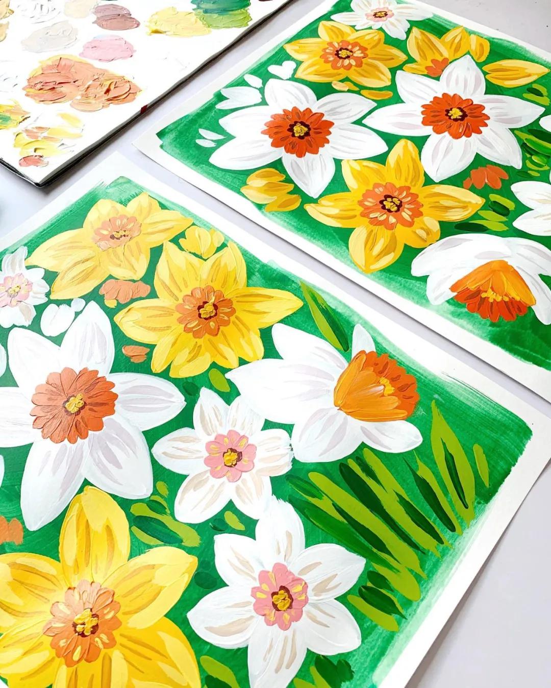 美术创意画幼儿丙烯平涂画,丙烯平涂的正确方法图解