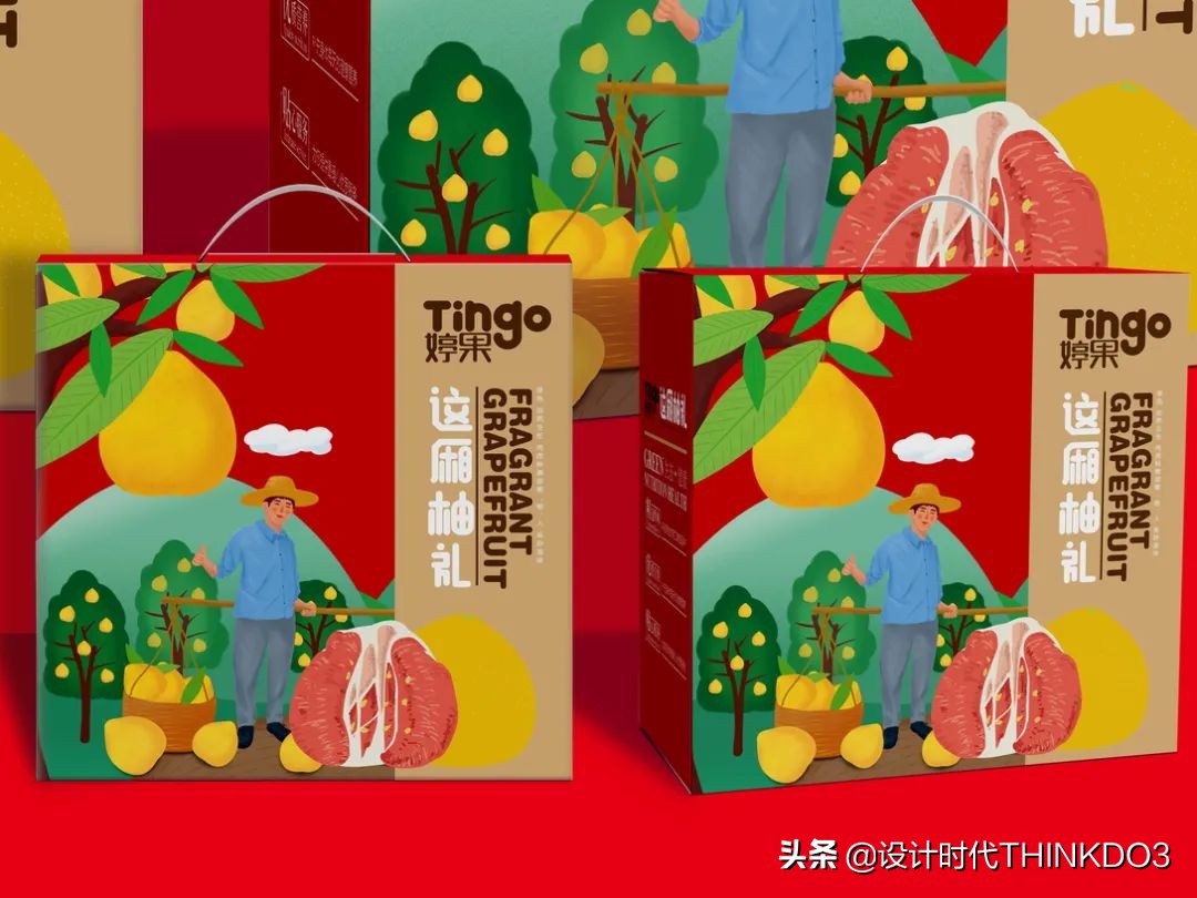 水果礼盒包装设计,水果创意包装礼盒设计
