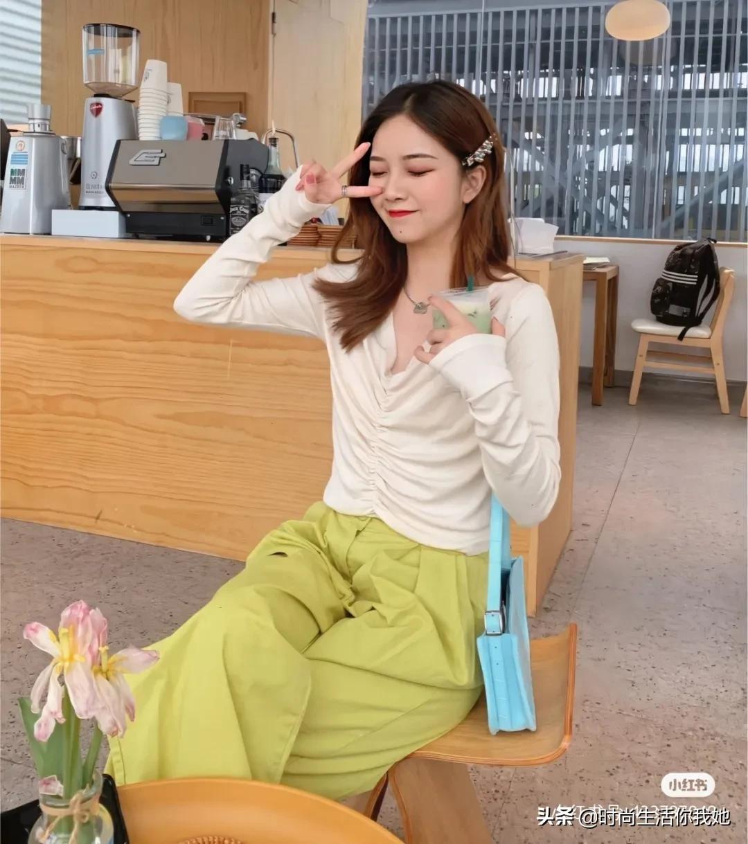 小个子穿搭145-150高腰裤子,小个子穿搭150高腰上衣