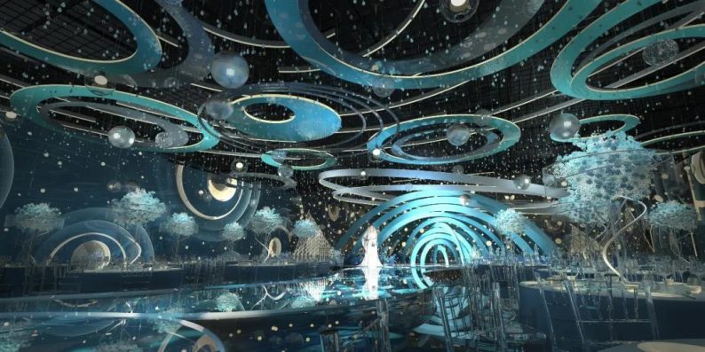 婚礼堂星空宴会厅设计,星空婚礼堂宴会厅
