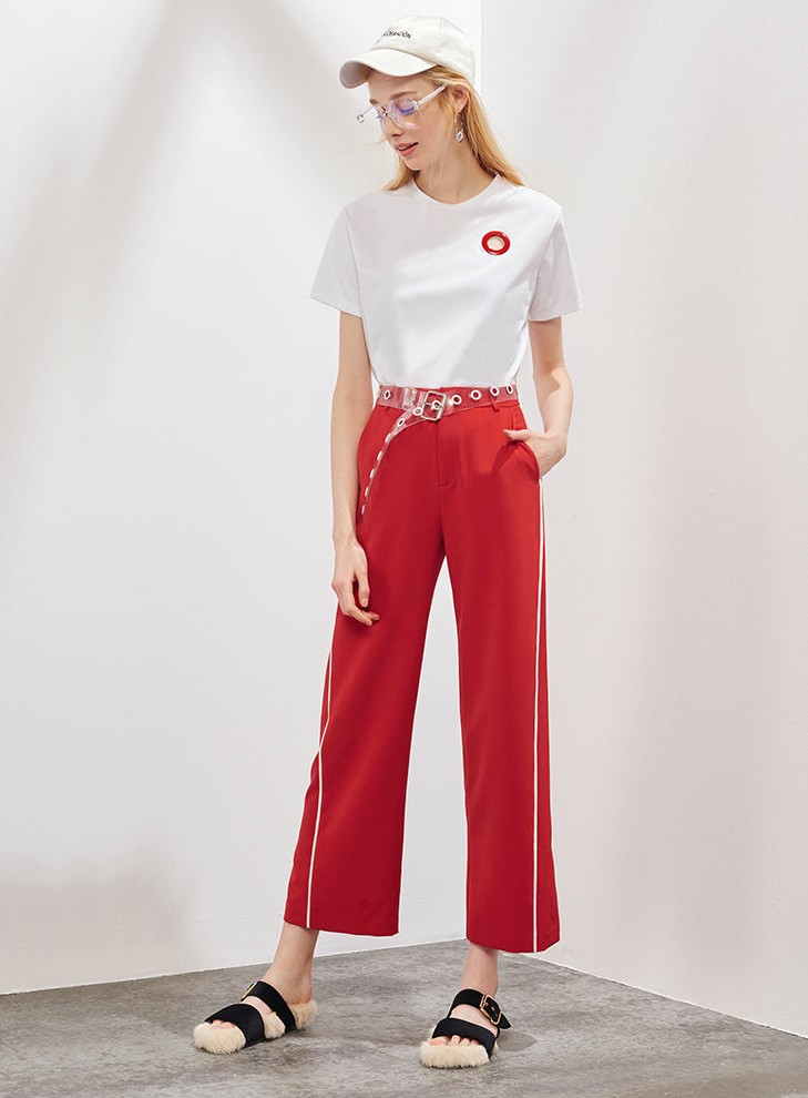 黑色高腰阔腿裤雪纺显瘦又显高,垂顺阔腿裤雪纺显瘦