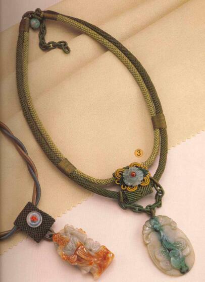 中国结珍珠项链,中国结玉佛项链