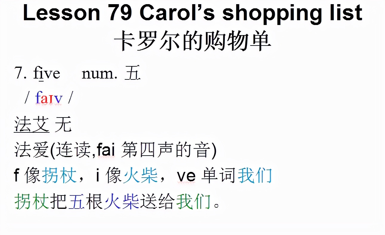 新概念英语第一册，音标课件自学整顿Lesson79Carol’sshopping