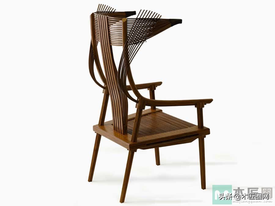 竹子编织的竹椅,用竹子制作的小竹椅