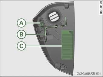 奥迪a4大灯保险丝在哪个位置,奥迪a6远光灯保险丝位置示意图