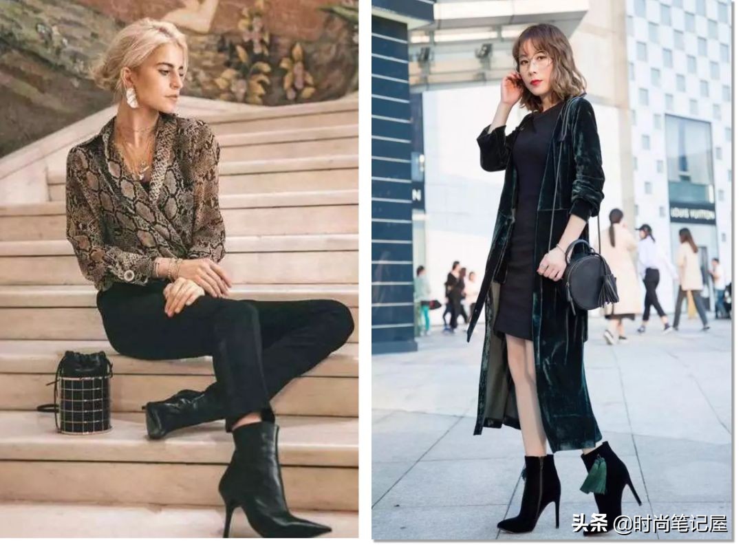 裙子秋冬款搭长筒靴,裙子秋冬款配长筒靴
