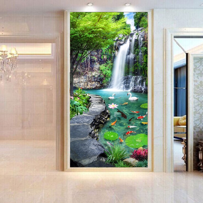 玄关墙瓷砖拼花图案,玄关背景墙大理石瓷砖效果图