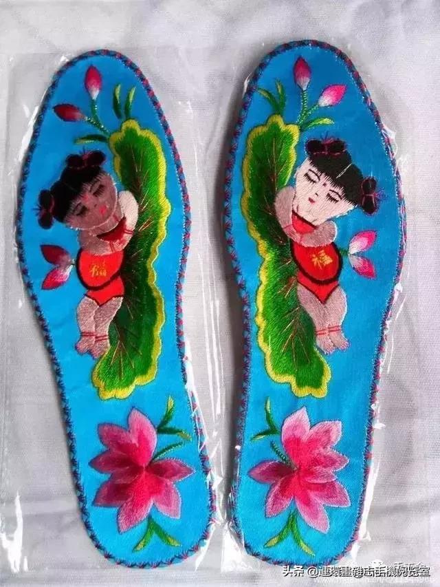 鞋垫绣花制作教程全过程,陕北民间纯手工鞋垫绣花
