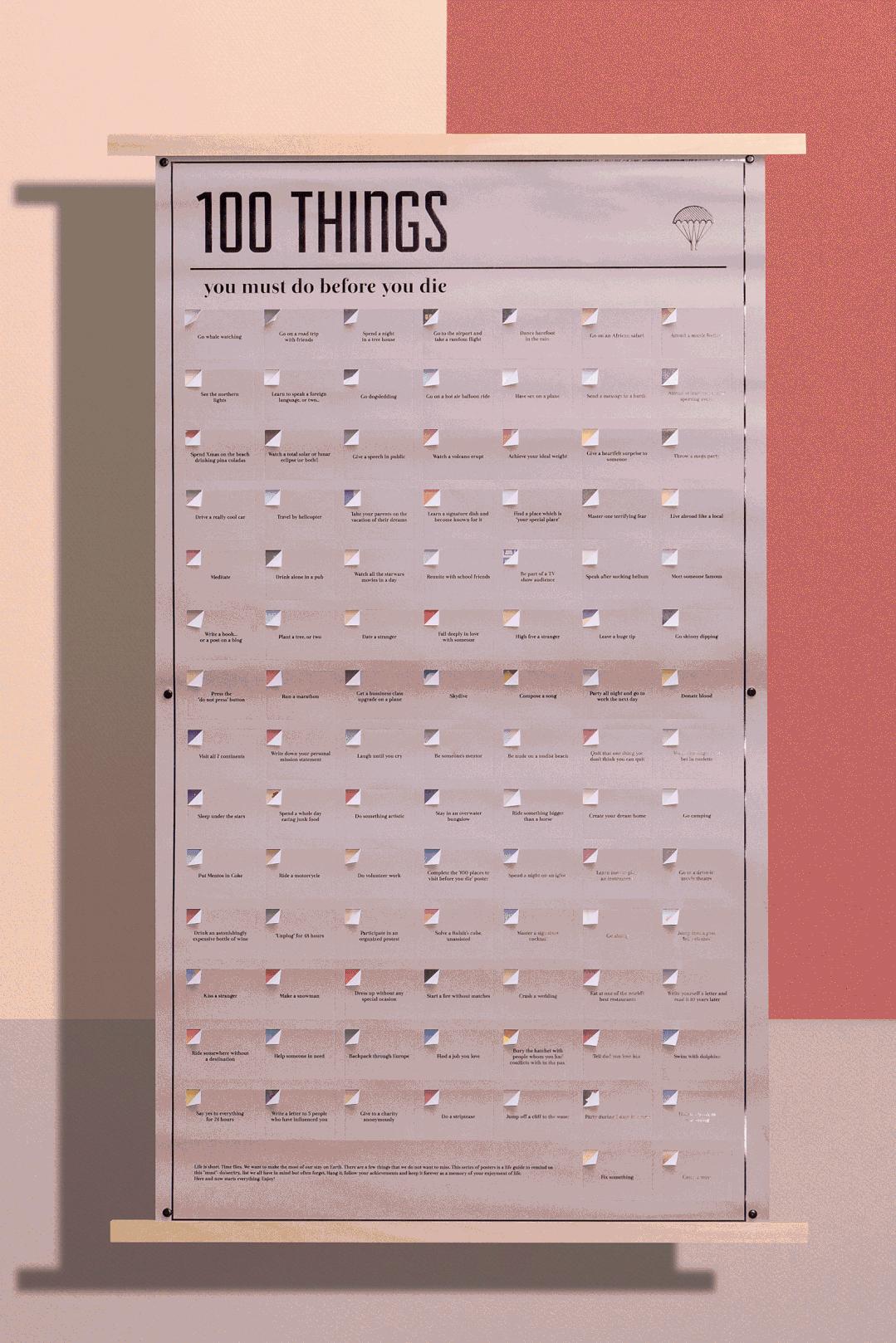 我们一起完成的100件事,五年内想完成的100件事情