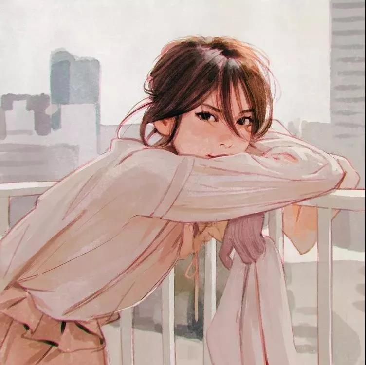 手绘漫画小清新情侣头像,唯美漫画女头像可爱小清新手绘