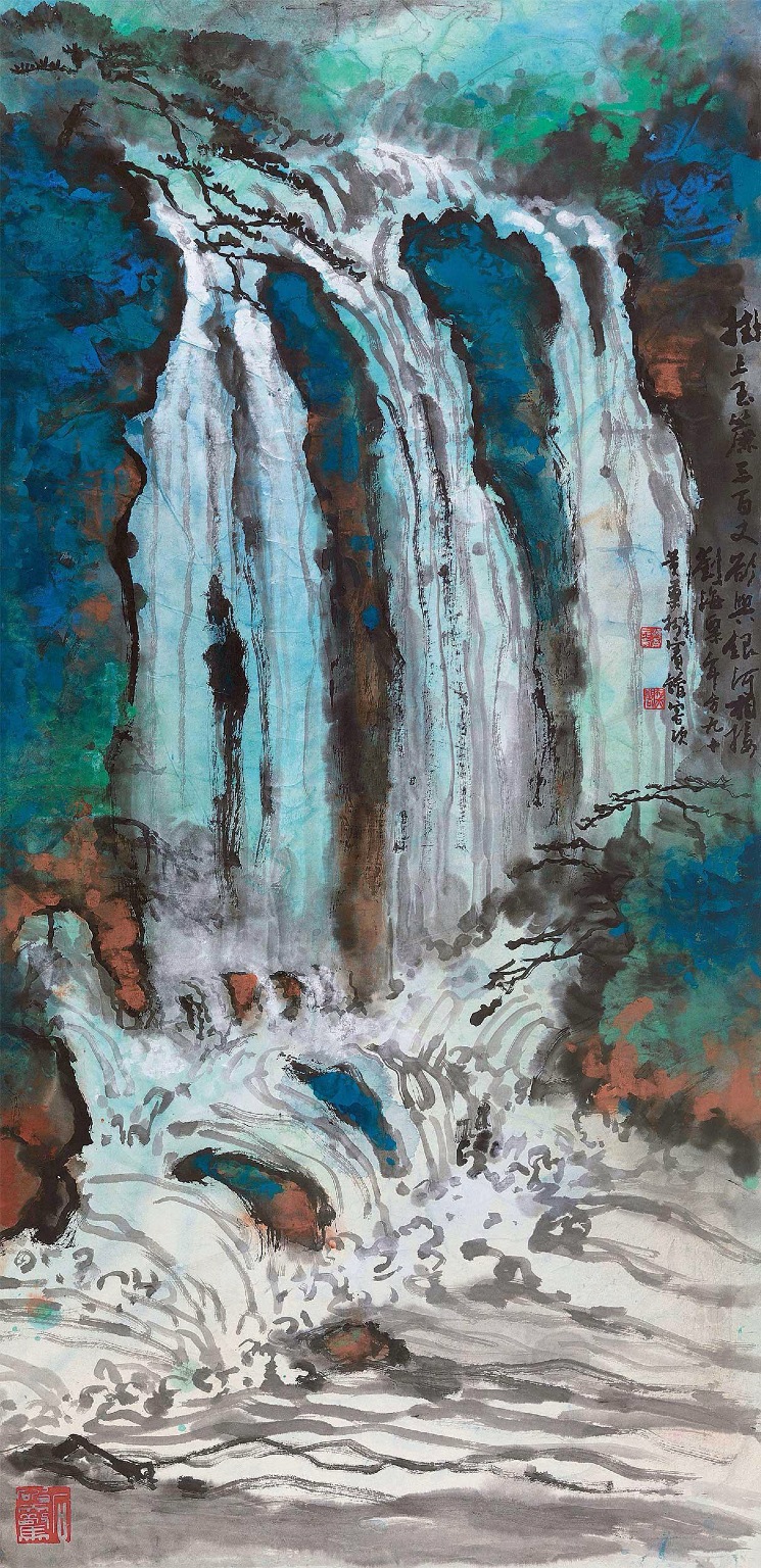 刘海粟绘画黄山奇峰图,刘海粟国画大师作品欣赏黄山