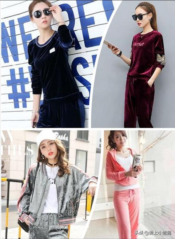 正品耐克金丝绒运动套装女款,金丝绒运动套装