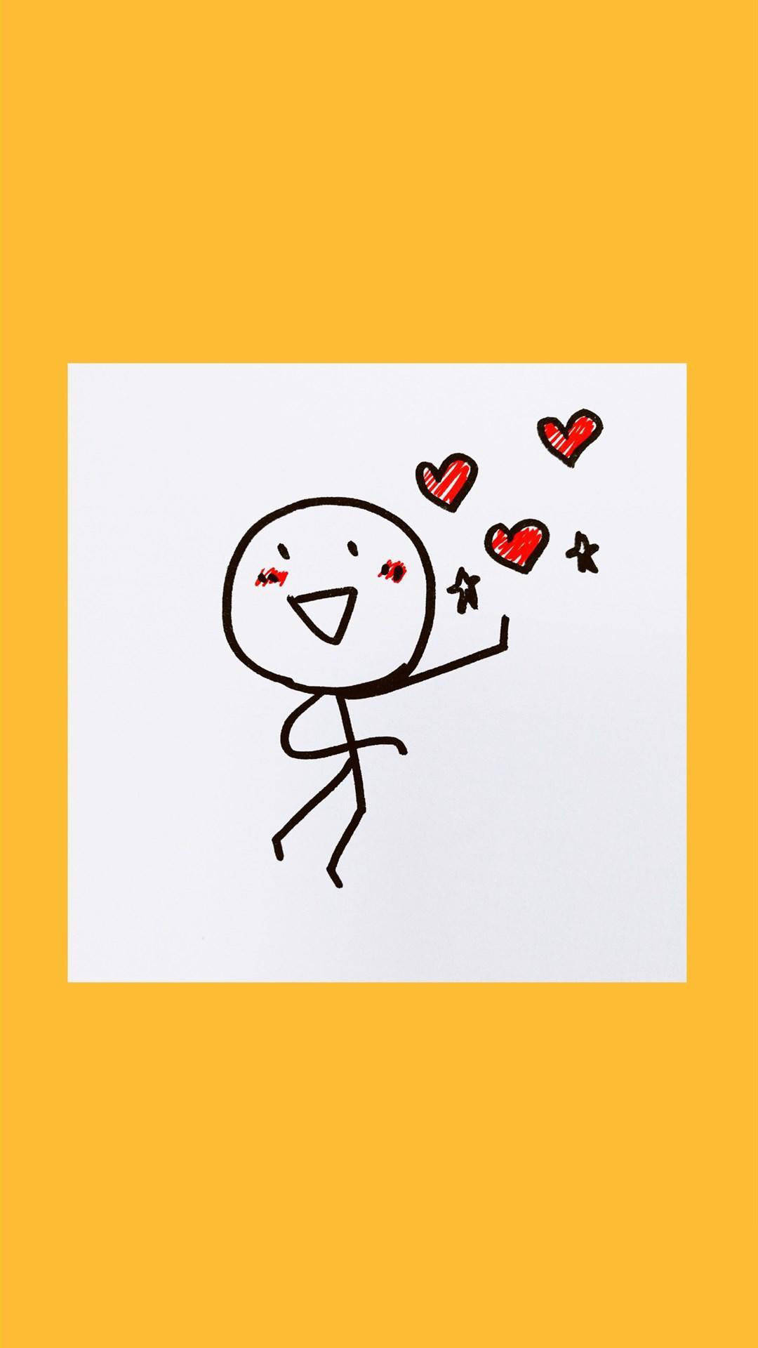 简笔画火柴人壁纸,简笔画火柴人手绘