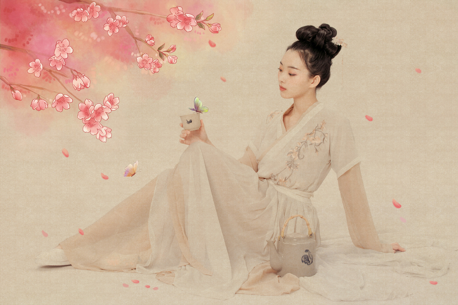 海棠春睡，只一位美人怎么比？太真妃子初出浴，西子娇妍比得无？