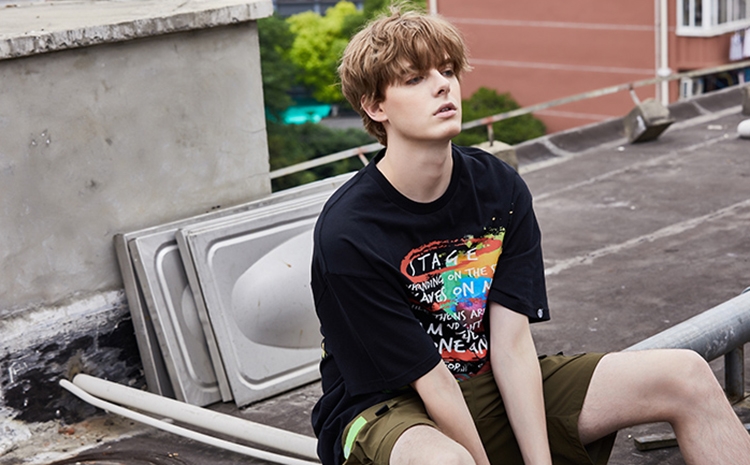 趣味涂鸦t恤,ins风格夏季t恤趣味涂鸦