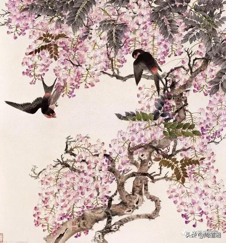 刘伯农花鸟画,刘继农国画欣赏