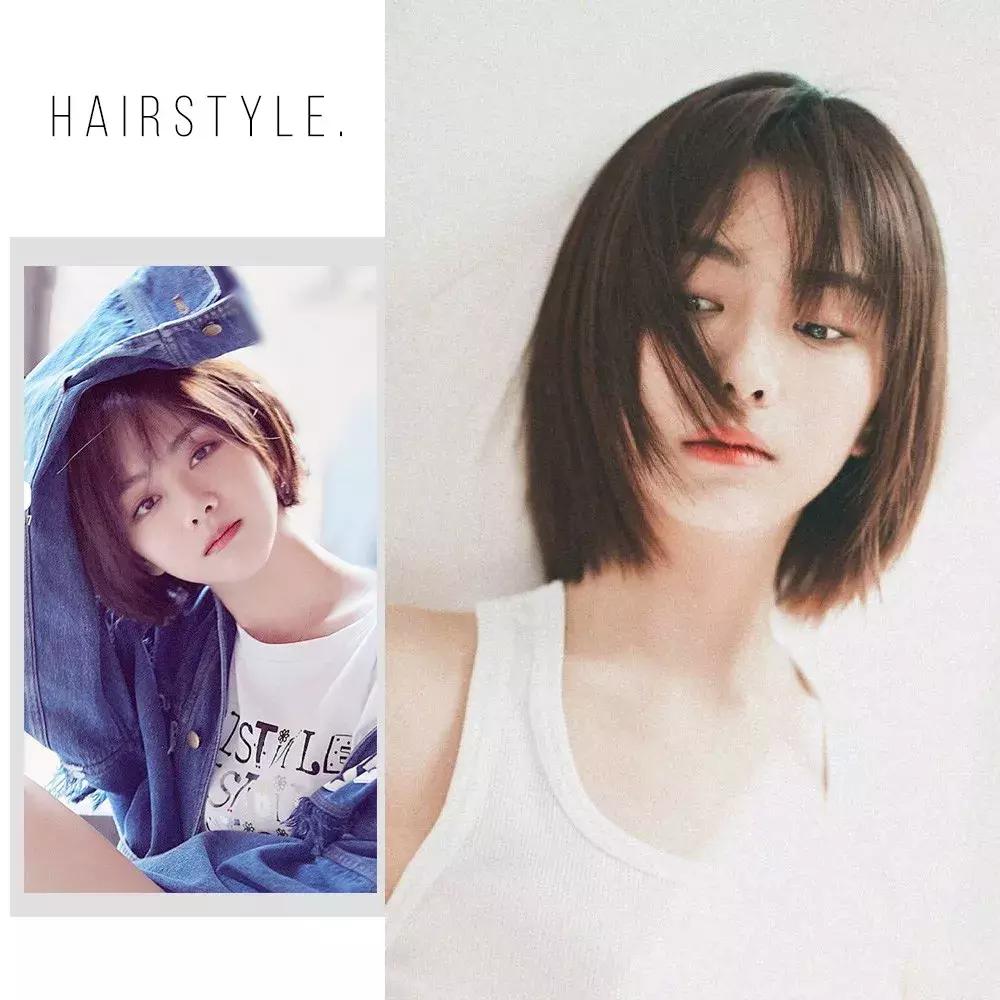 有刘海30-40岁懒人减龄扎发显脸小,除了齐刘海长脸型还适合什么刘海