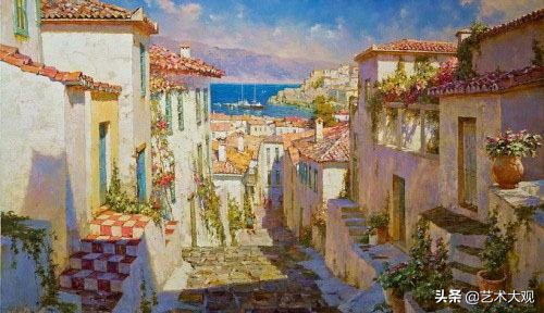 俄罗斯画家风景油画作品选集,尤里奥布霍夫人物画