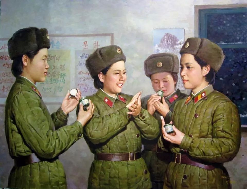 高颜值的朝鲜女兵,70年代朝鲜女兵