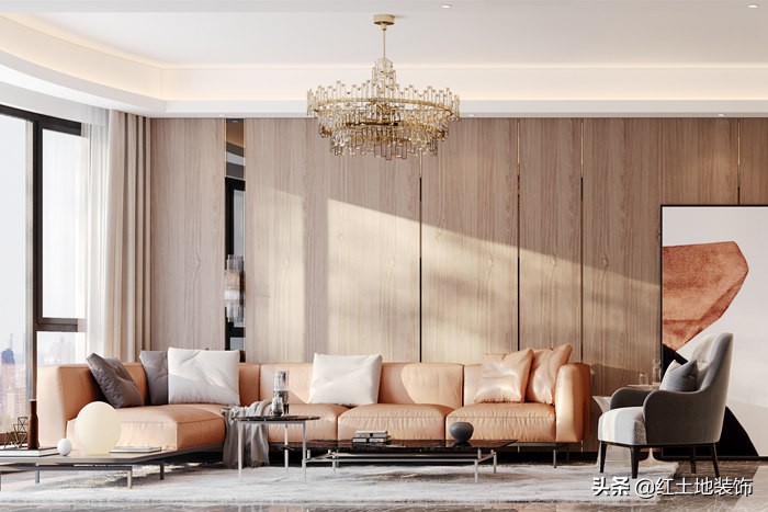 珠海横琴大平层现代轻奢,珠海140平米简约轻奢装修