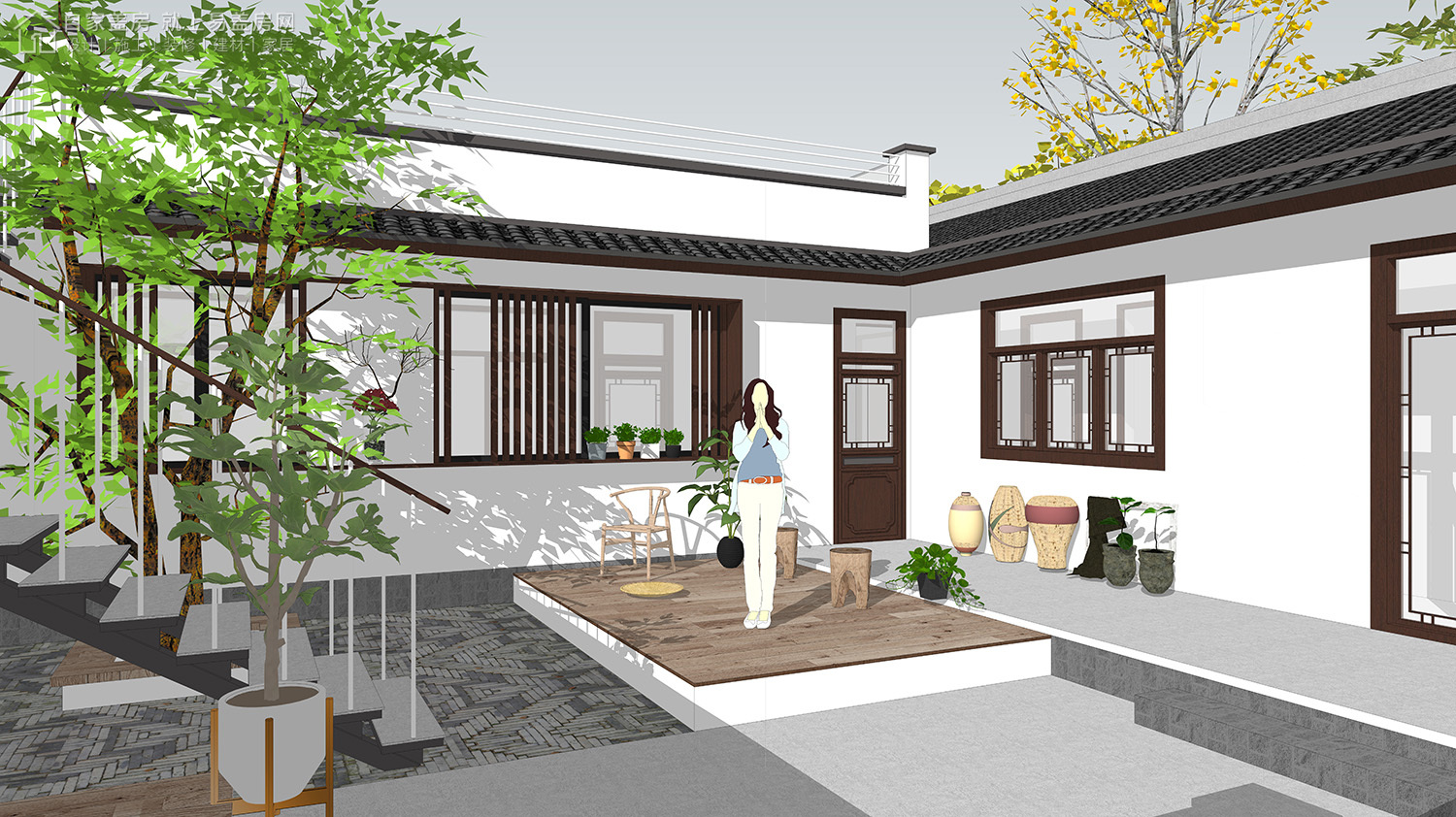 三层新中式别墅全套设计图纸,新中式合院别墅户型图纸