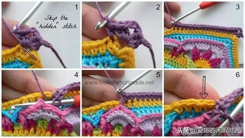 曼陀罗毯子编织教程,苏菲花园曼陀罗毯子钩法高清图解