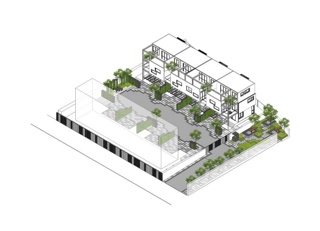 曼谷像素大厦住宅,泰国的绿色房子